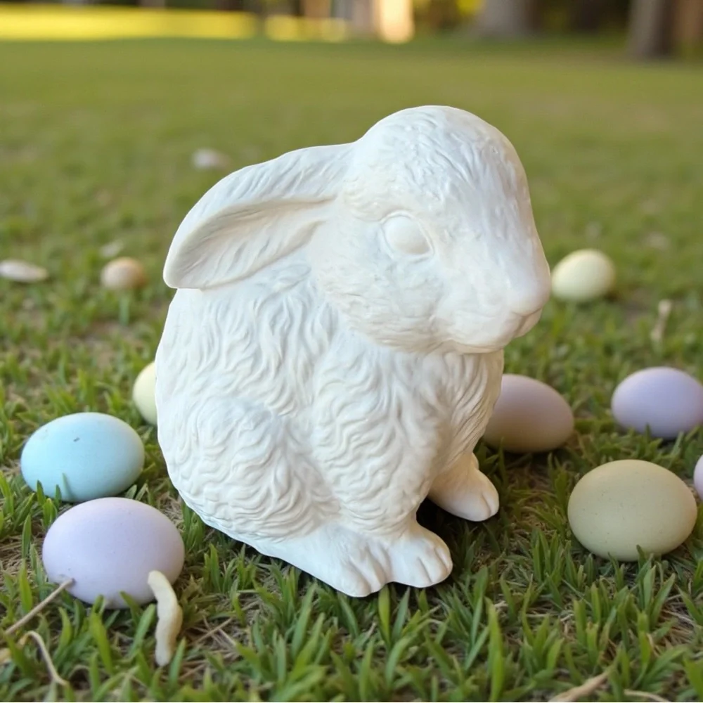 EASTER Lenox Vintage Sitting Bunny Figurine White Easter Rabbit Decor